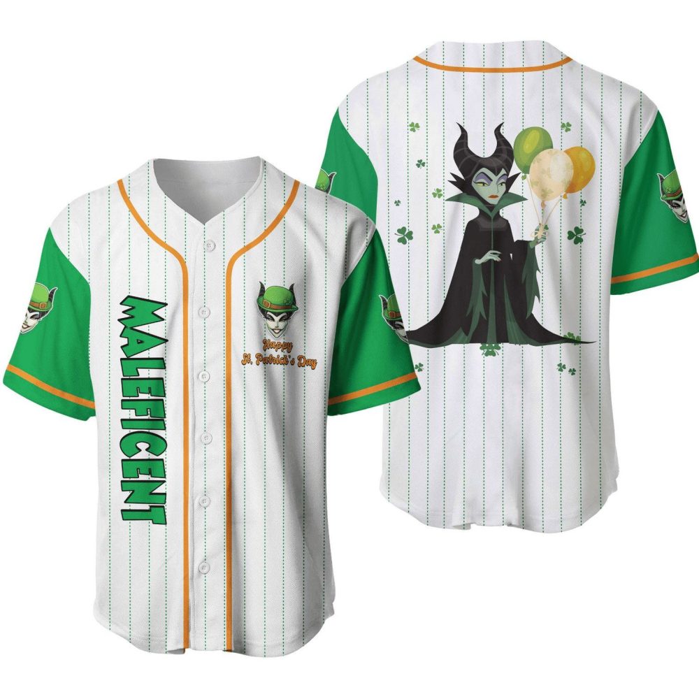 Maleficent St. Patrick'S Day Baseball Jersey – Festive &amp; Unique Design