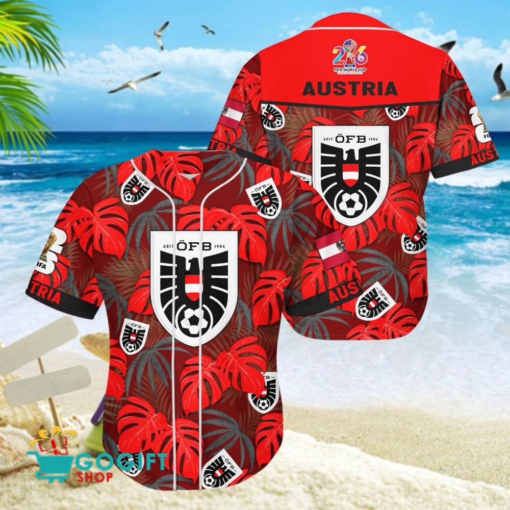Austria National Soccer Team Baseball Jersey