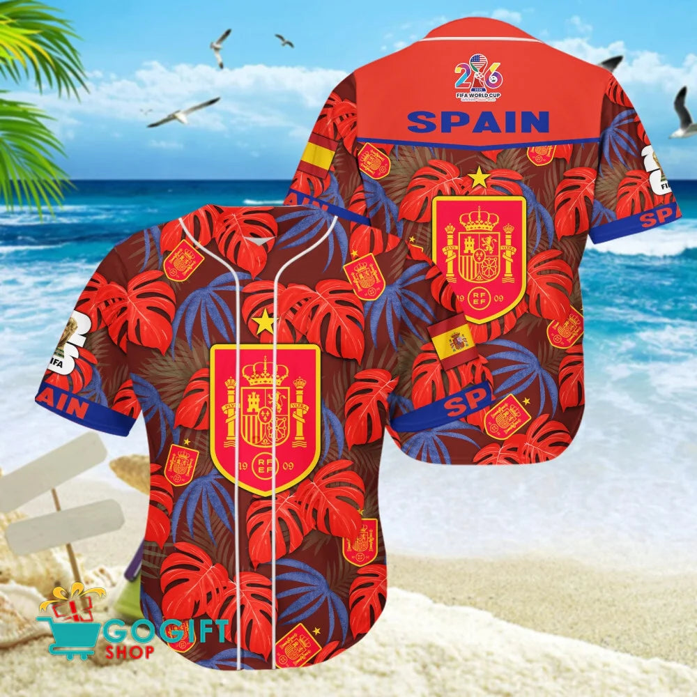 Spain National Soccer Team Baseball Jersey