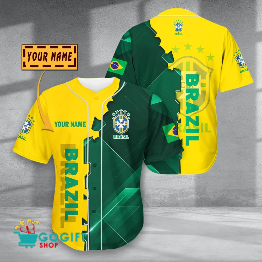 Brazil National Soccer Team Baseball Jersey