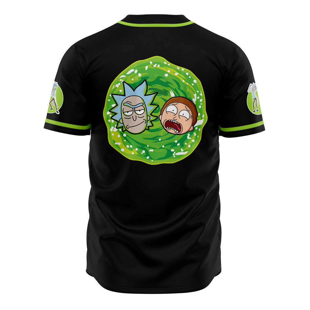 Rick And Morty Black Baseball Jersey – Cool Cartoon Fan Apparel For Ultimate Style