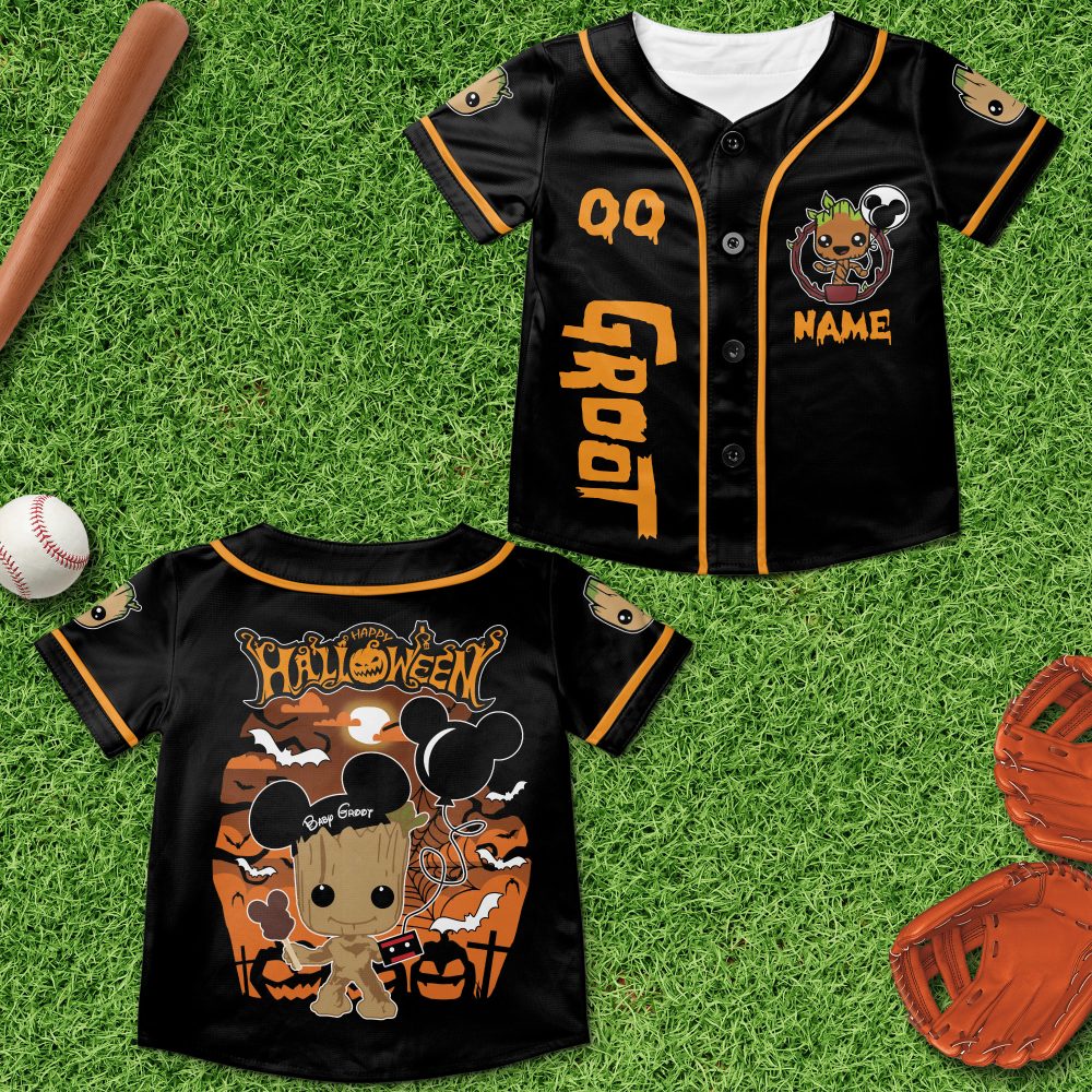 Limited Edition Halloween Groot Baseball Jersey – Perfect For Spooky Celebrations!