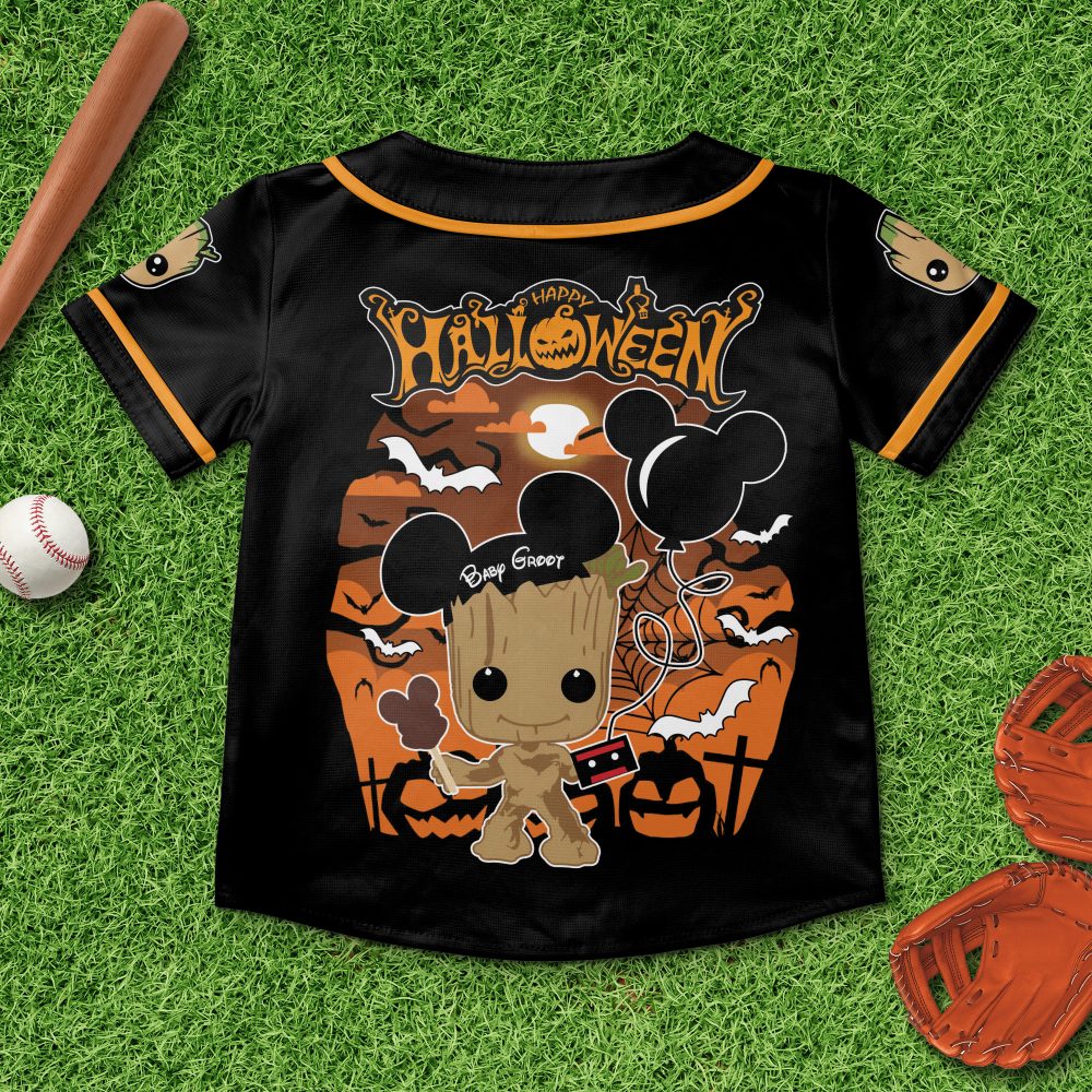 Limited Edition Halloween Groot Baseball Jersey – Perfect For Spooky Celebrations!