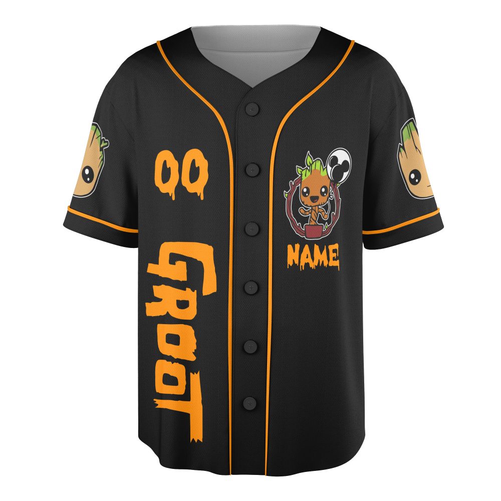 Limited Edition Halloween Groot Baseball Jersey – Perfect For Spooky Celebrations!