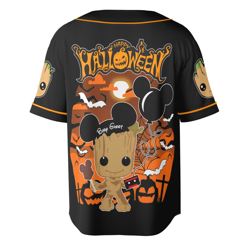 Limited Edition Halloween Groot Baseball Jersey – Perfect For Spooky Celebrations!