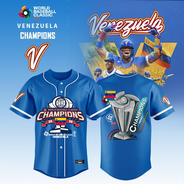 World Baseball Classic X Venezuela Champions Jersey 2026 Venezuela Baseball