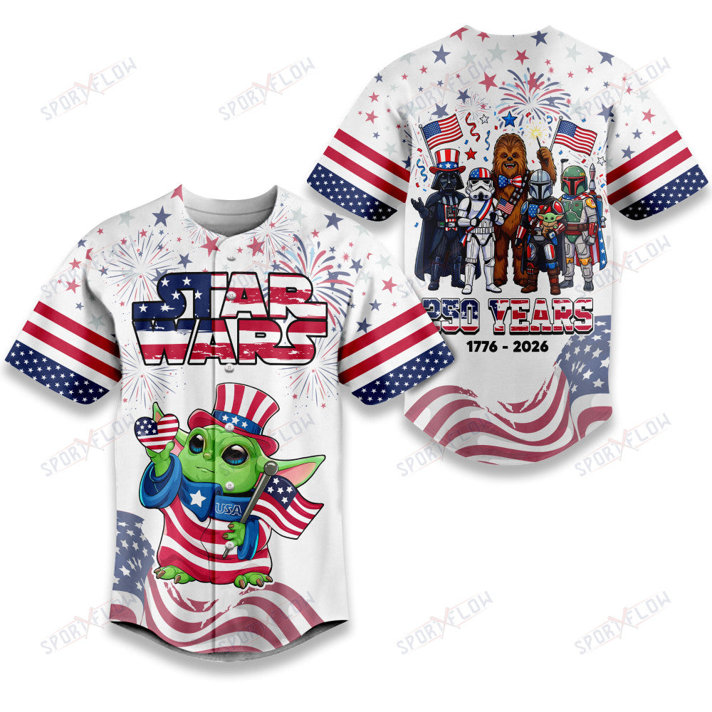 Star Wars Usa 250Th Anniversary American Heritage Baseball Jersey