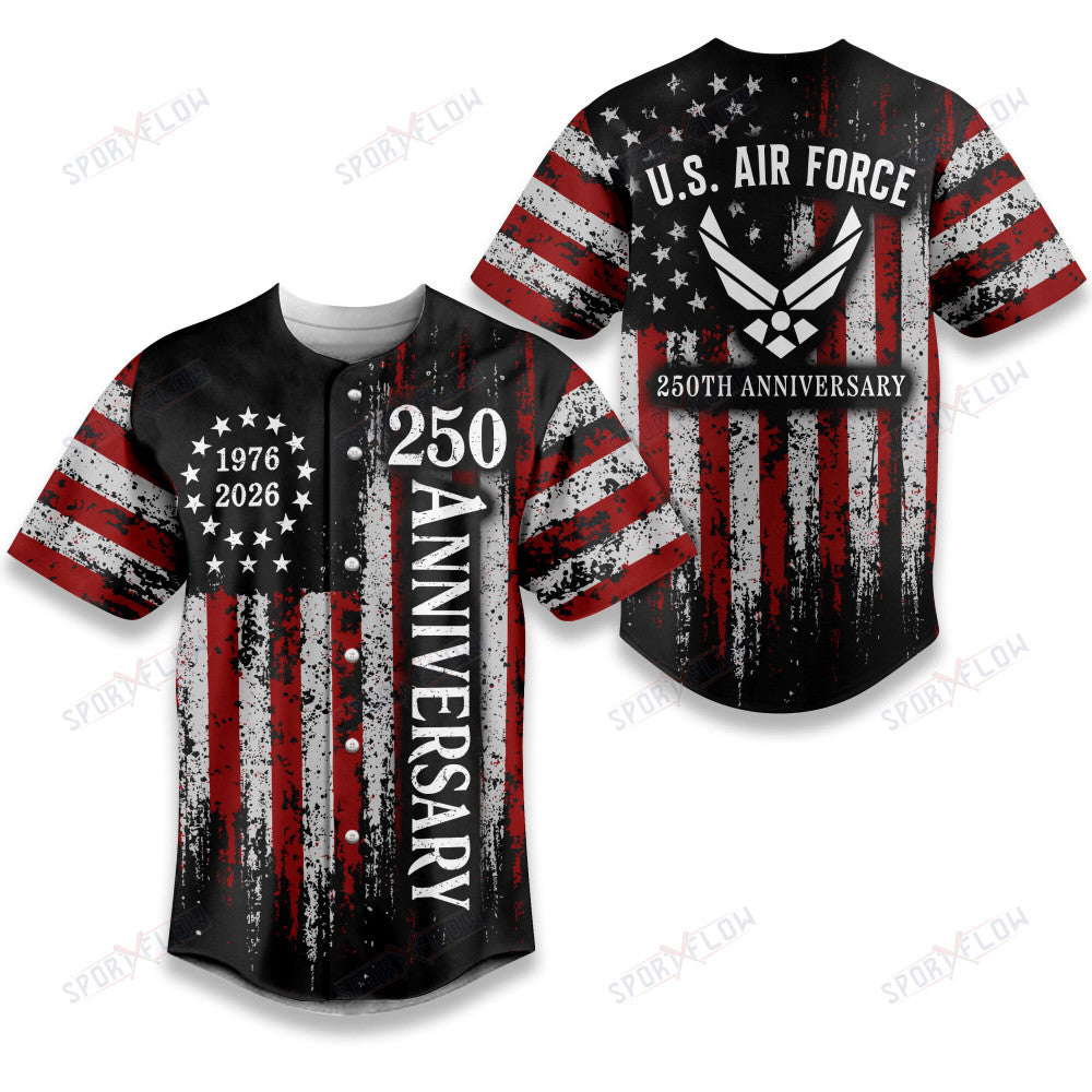 United States Air Force 250Th Anniversary Baseball Jersey