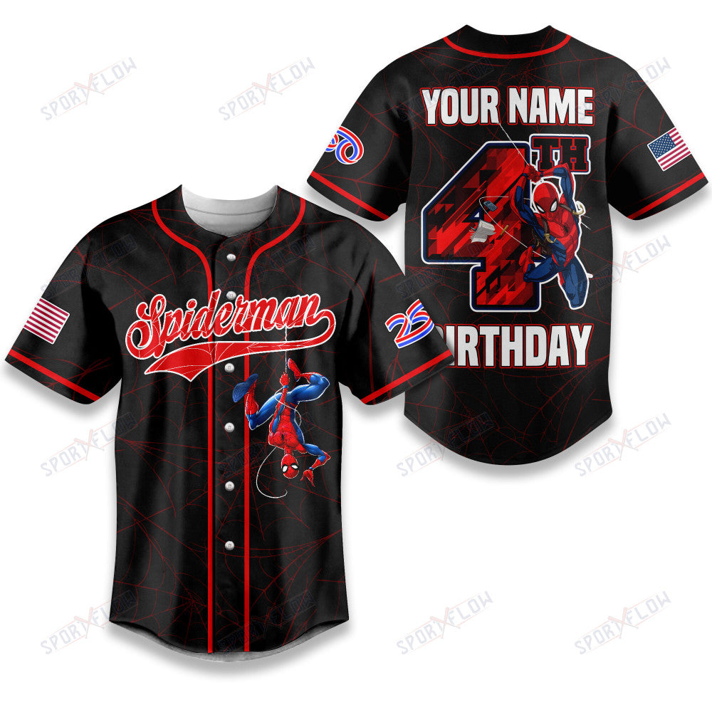 Spiderman America 250Th Anniversary 4Th Of July Birthday Baseball Jersey V2