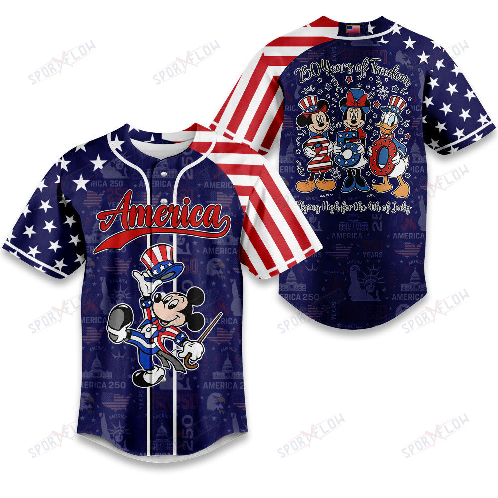 Mickey Usa 250Th Anniversary Baseball Jersey