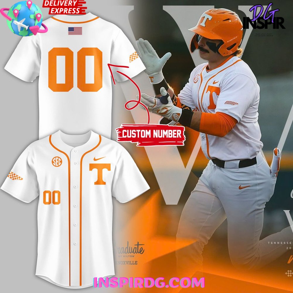 Tennessee Volunteers Baseball 2025 Home White Jersey