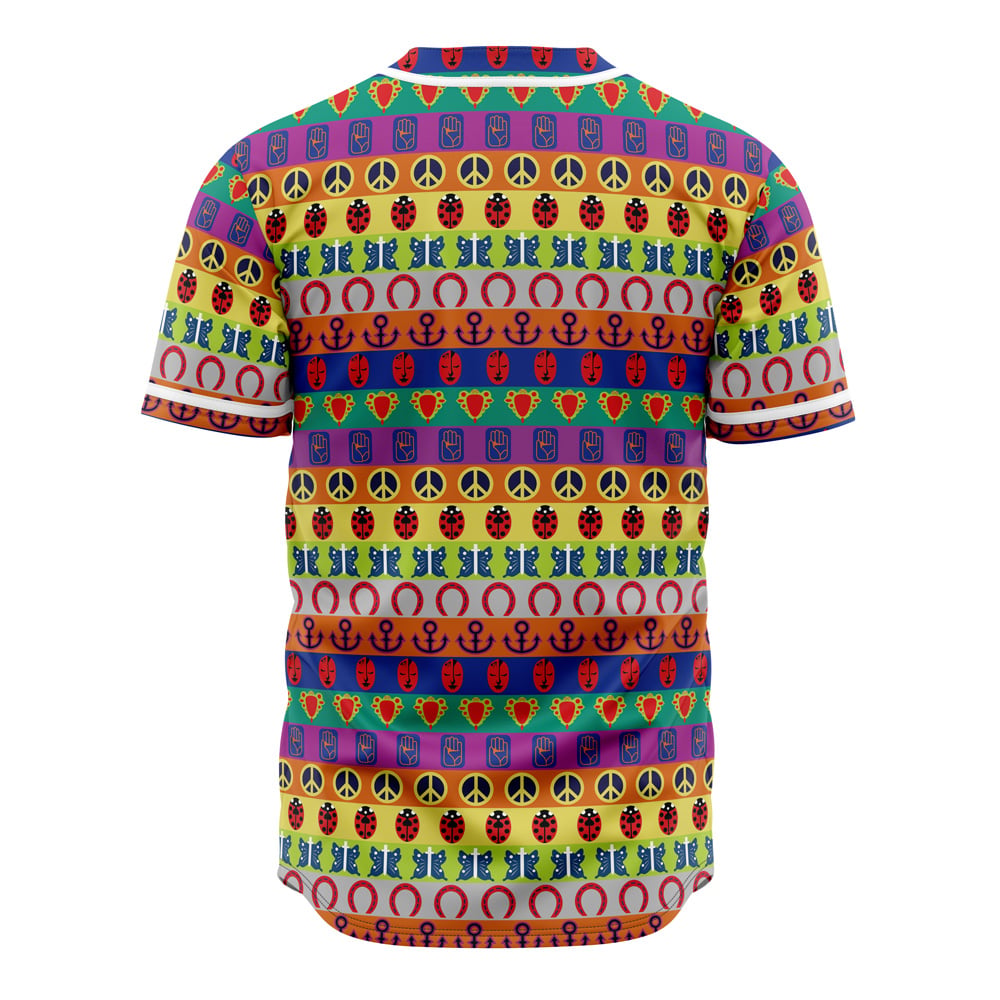 All Symbols Pattern Jojo’S Bizarre Adventure Baseball Jersey