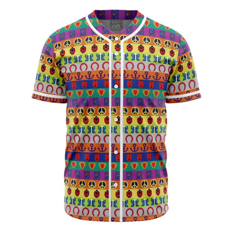 All Symbols Pattern Jojo’S Bizarre Adventure Baseball Jersey