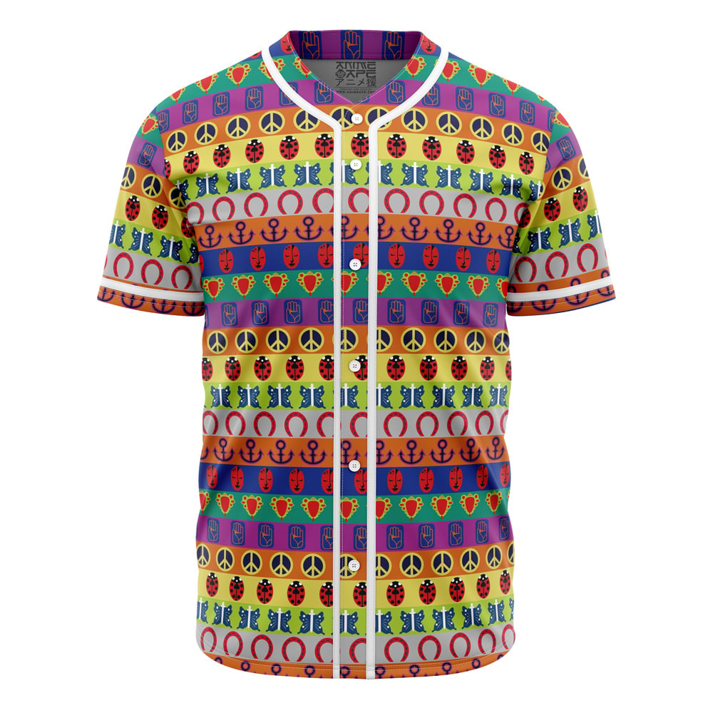All Symbols Pattern Jojo’S Bizarre Adventure Baseball Jersey