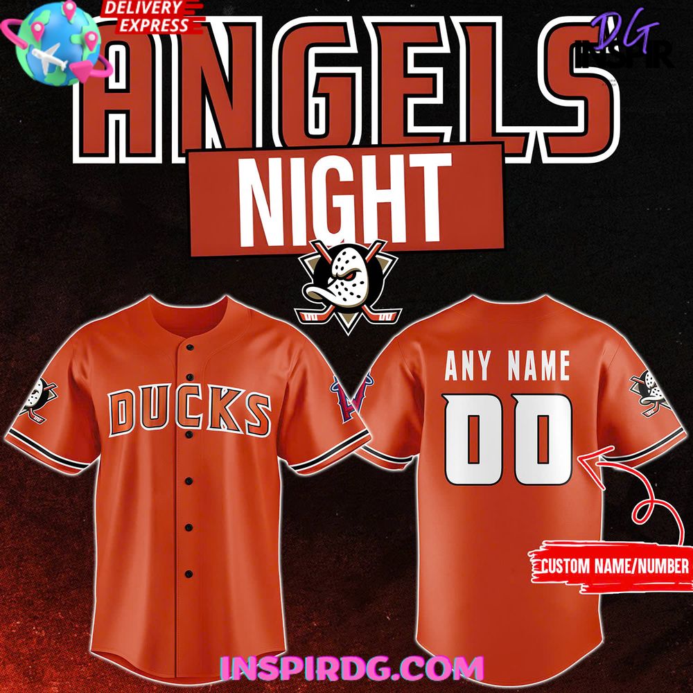 Anaheim Ducks Angels Night Performance Baseball Jersey