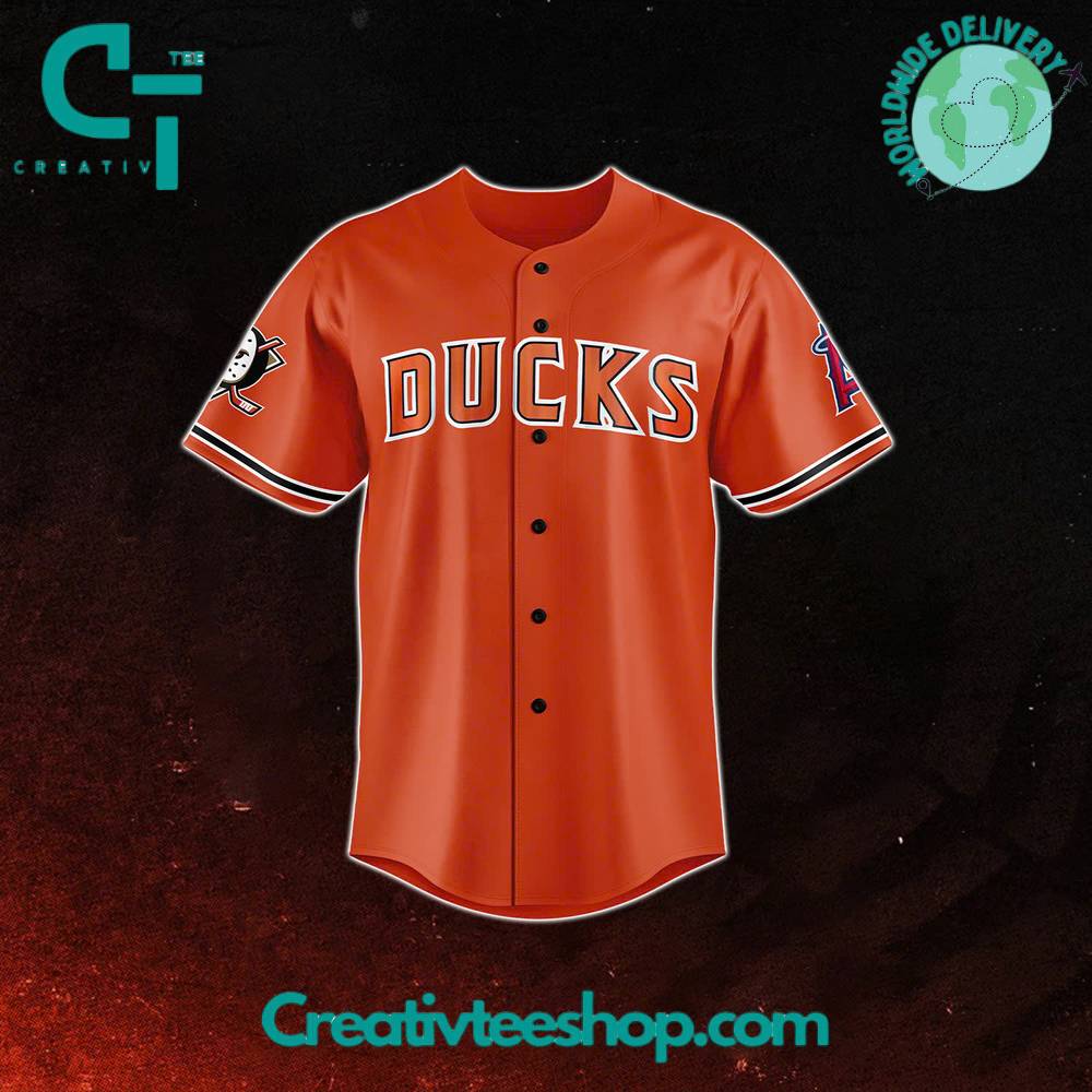 Anaheim Ducks X 2024 Angels Day Orange Baseball Jersey