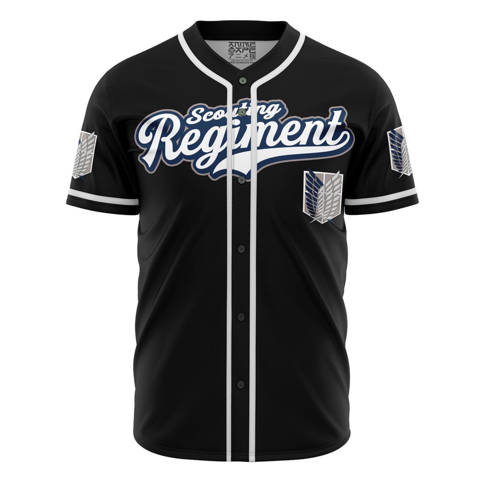 Black Scouting Regiment Attack On Titan Baseball Jersey