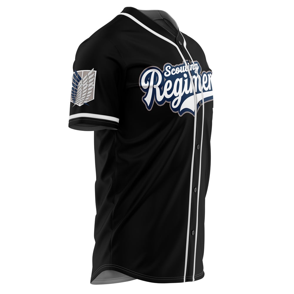 Black Scouting Regiment Attack On Titan Baseball Jersey