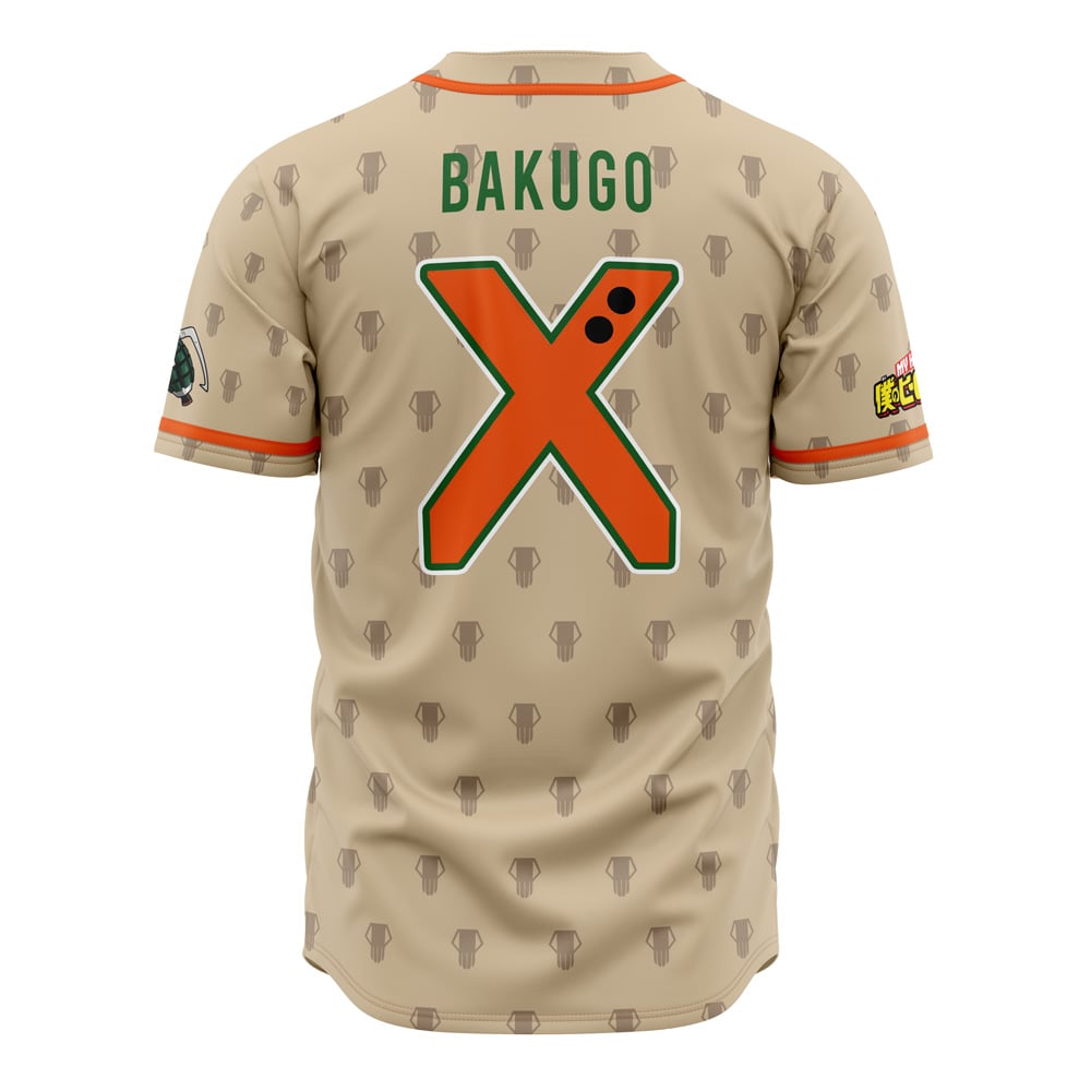 Blazing Bakugo My Hero Academia Baseball Jersey