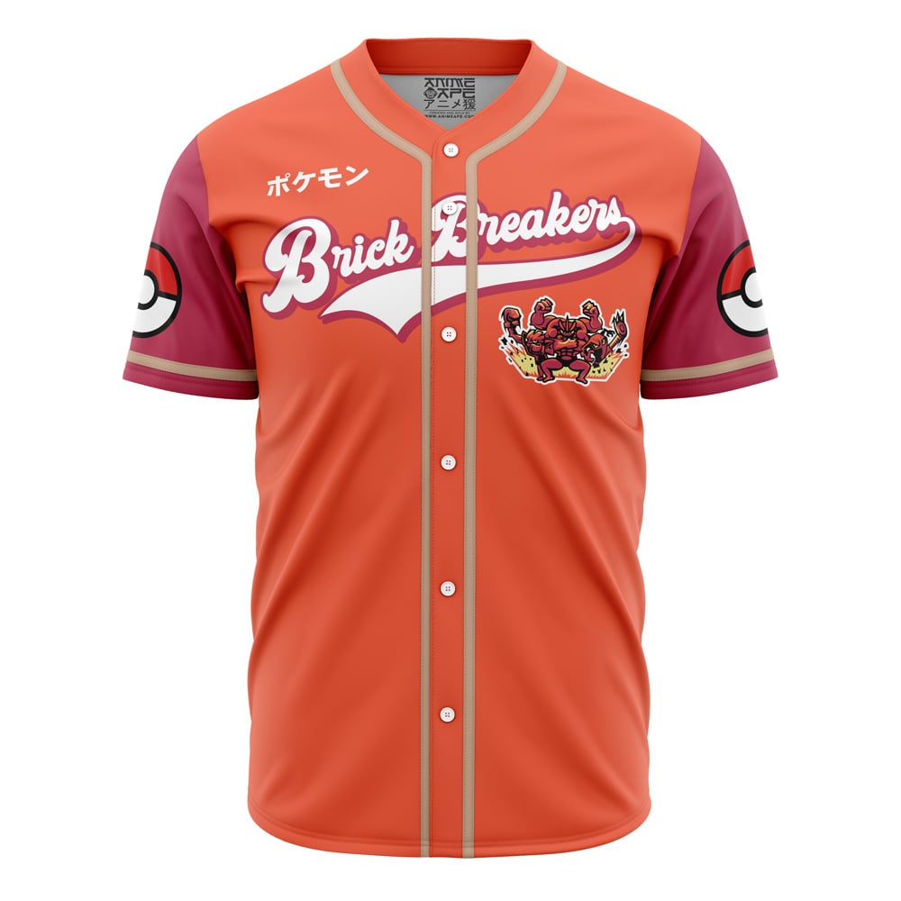 Brick Breakers Fighting Type Pokemon Baseball Jersey