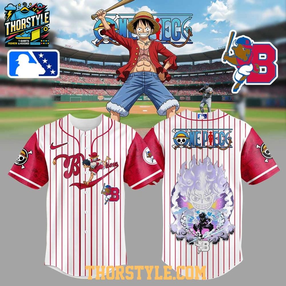 Bloomington Bison X One Piece Straw Hat Crew 2026 Baseball Jersey