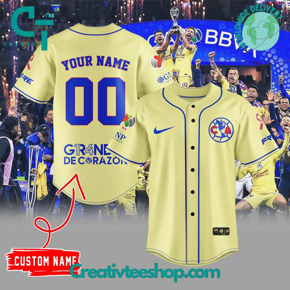 Club America Grandes De Corazon Baseball Jersey