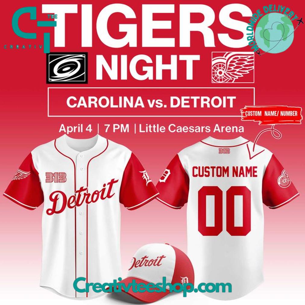 Detroit Red Wings Tigers Night Special Baseball Jersey