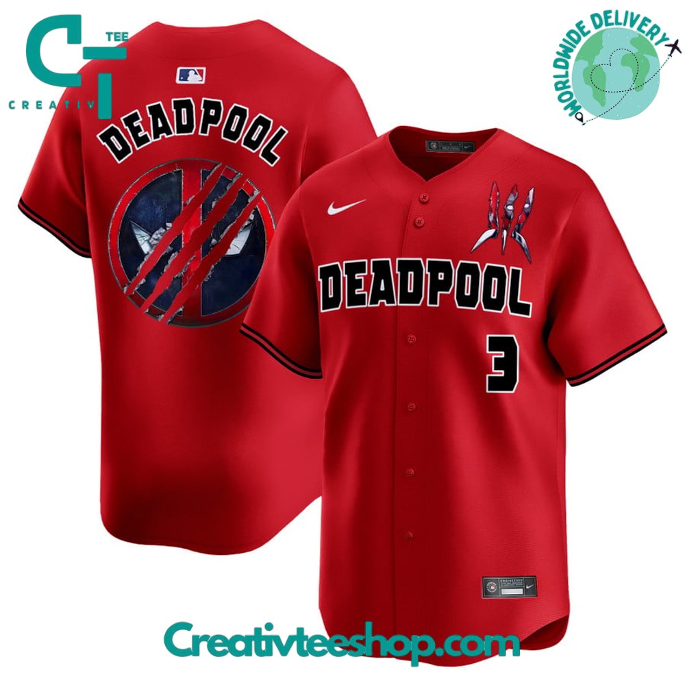Deadpool 3 Red Baseball Jersey