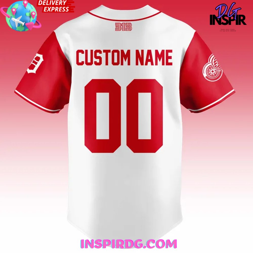 Detroit Red Wings Tigers Night 2025 Baseball Jersey