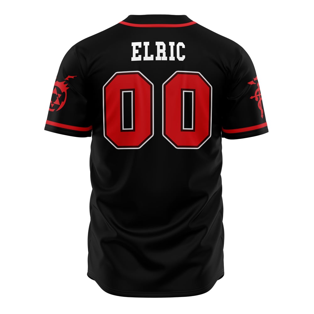 Elric Fullmetal Alchemist Baseball Jersey