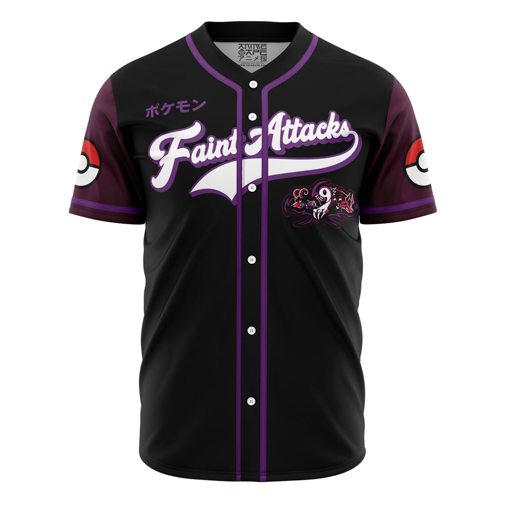 Faint Attacks Dark Type Pokemon Baseball Jersey