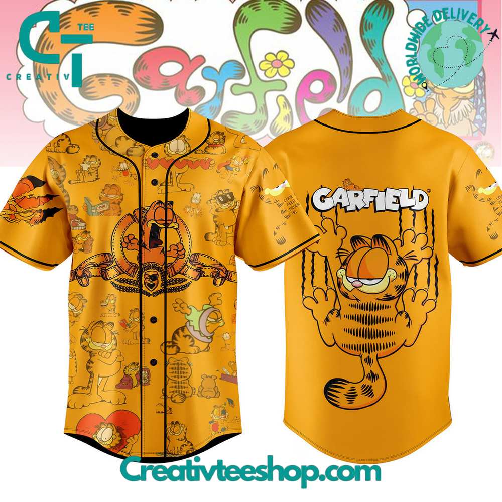 Garfield Cat Baseball Jersey