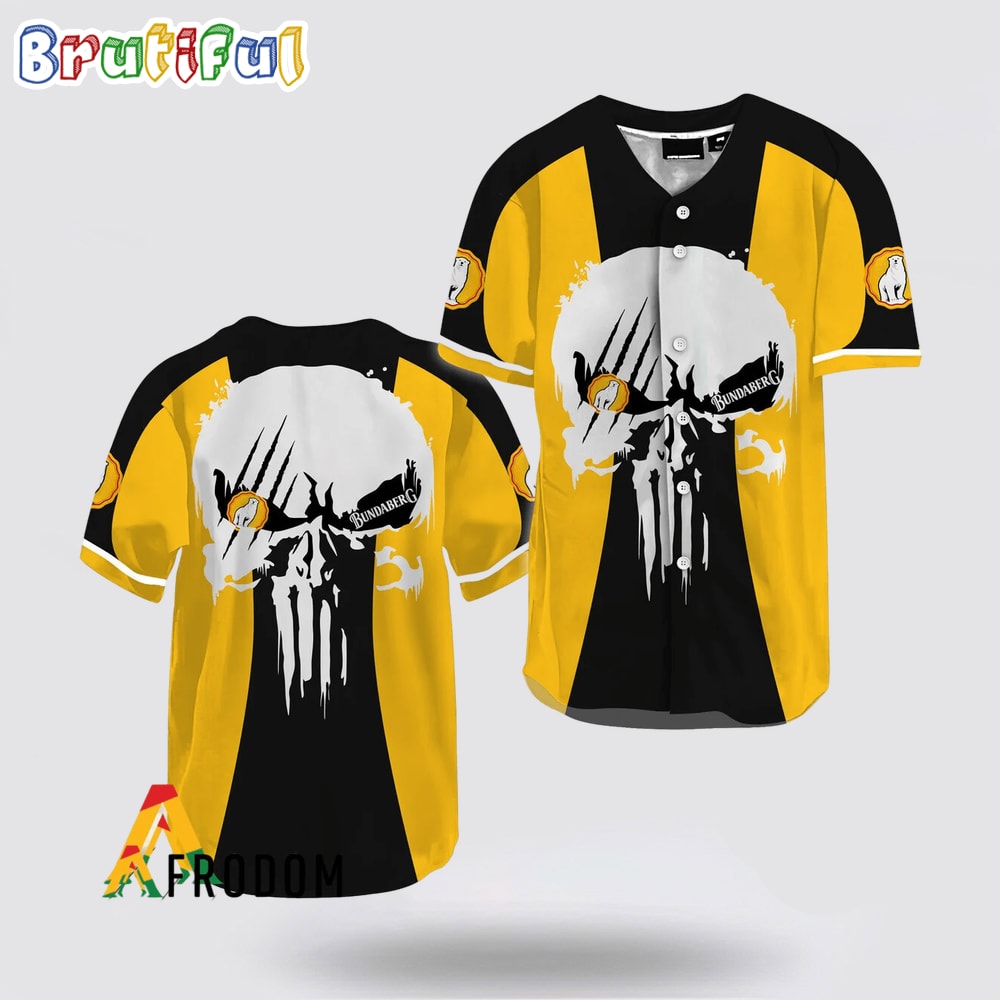 Ghost Head White Skull Bundaberg Baseball Jersey