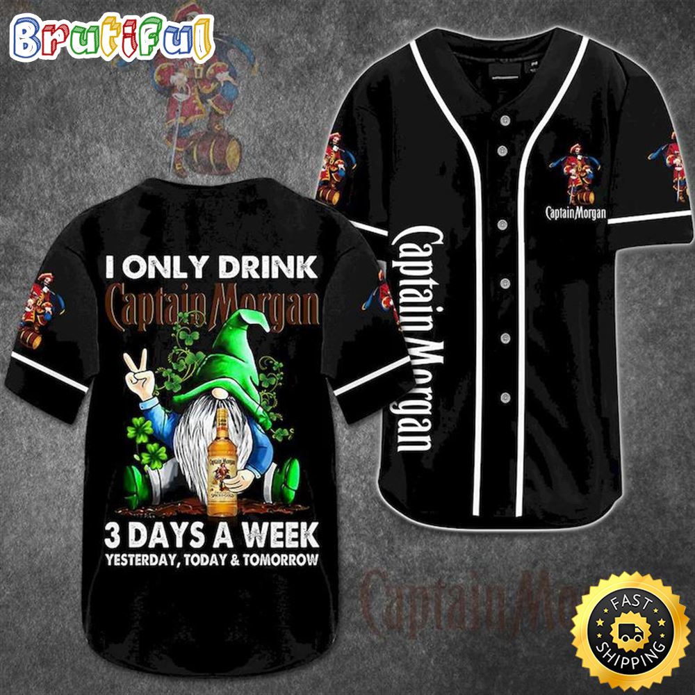 Gnome Captain Morgan Baseball Jersey