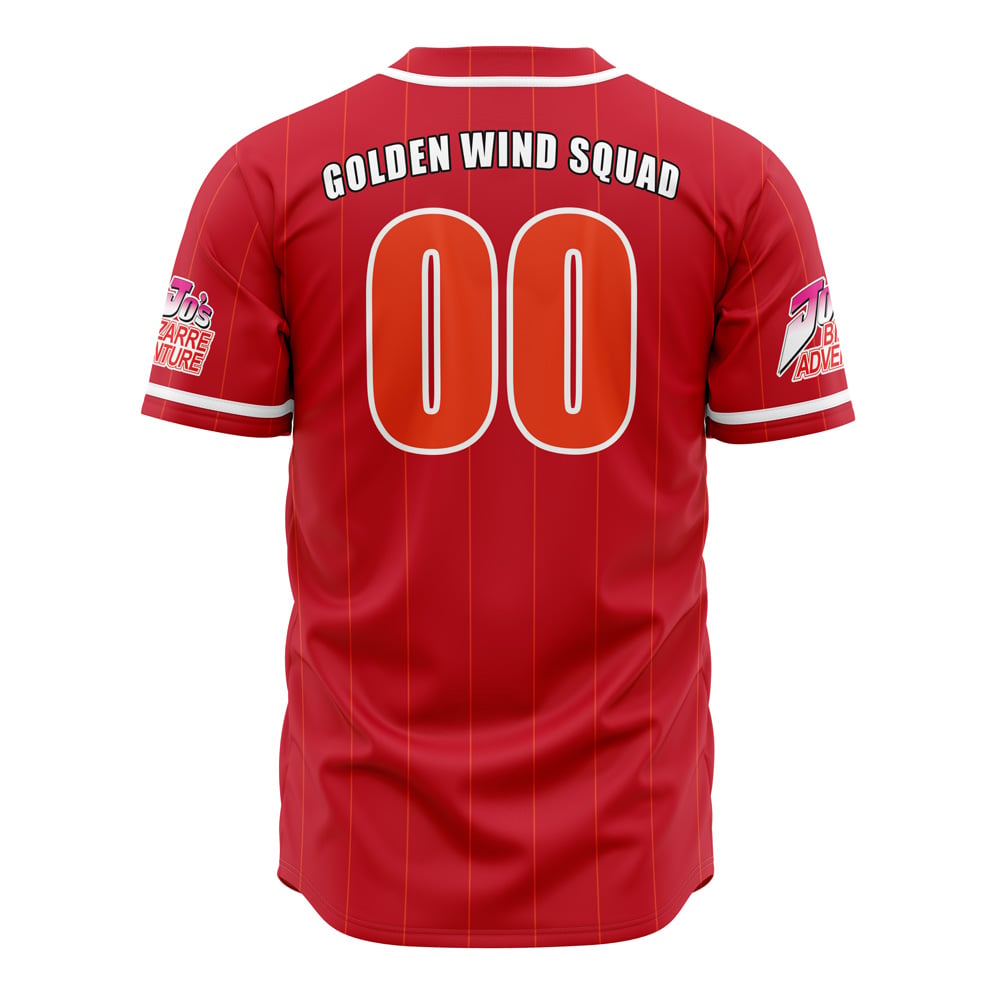 Golden Wind Squad Jojo’S Bizarre Adventure Baseball Jersey
