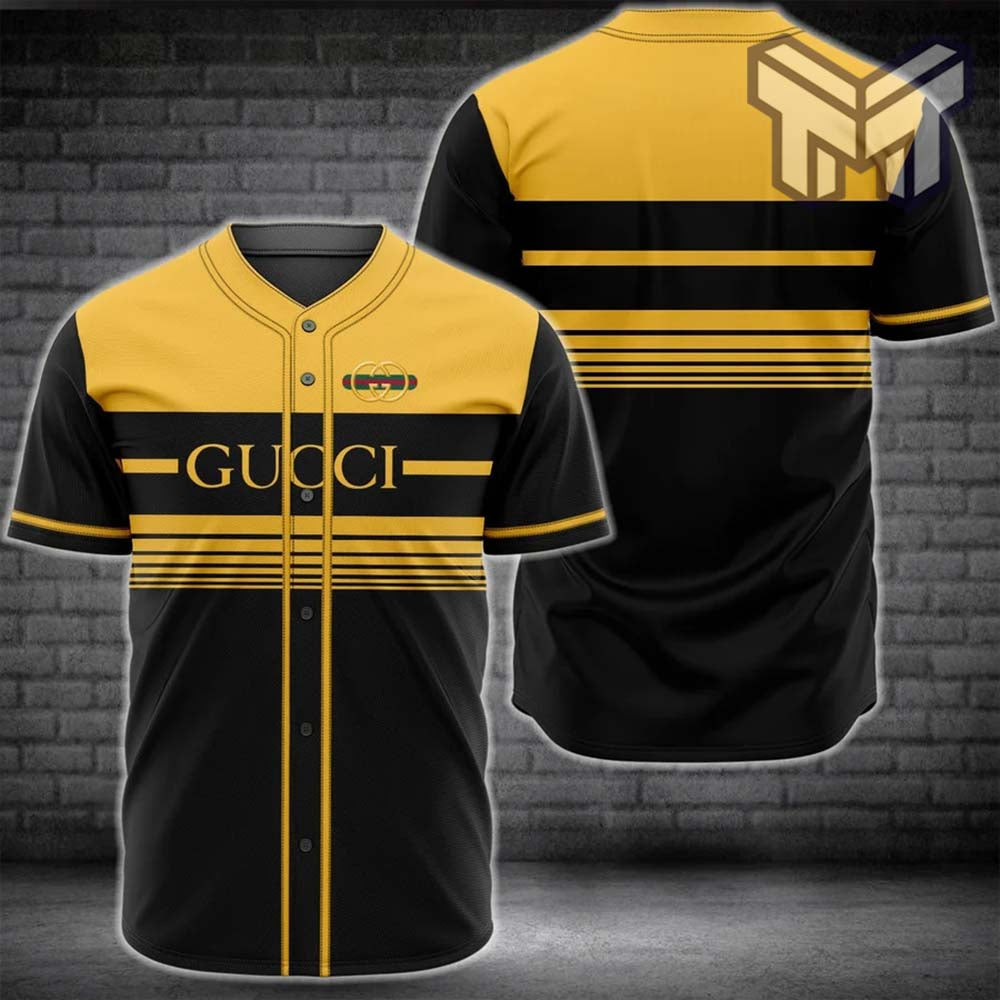 Gucci Black Baseball Jersey Shirt Luxury Clothing Clothes Sport For Men Women Hot  Type07