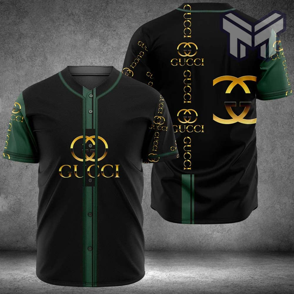 Gucci Black Baseball Jersey Shirt Luxury Clothing Clothes Sport Outfit For Men Women Hot