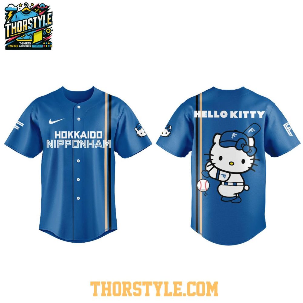 Hello Kitty Hokkaido Nippon-Ham Fighters 2025 Baseball Jersey