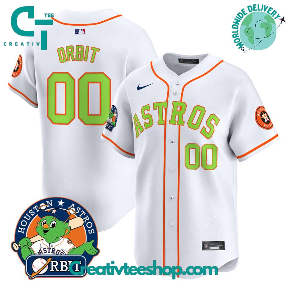 Houston Astro Orbit White Baseball Jersey