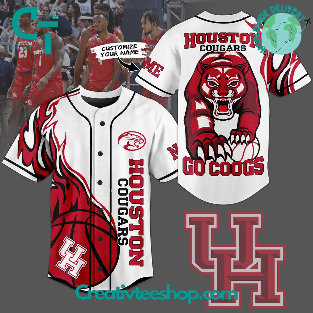 Houston Cougars Go Coogs Baseball Jersey