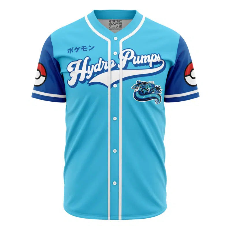 Hydro Pumps Water Type Pokemon Baseball Jersey