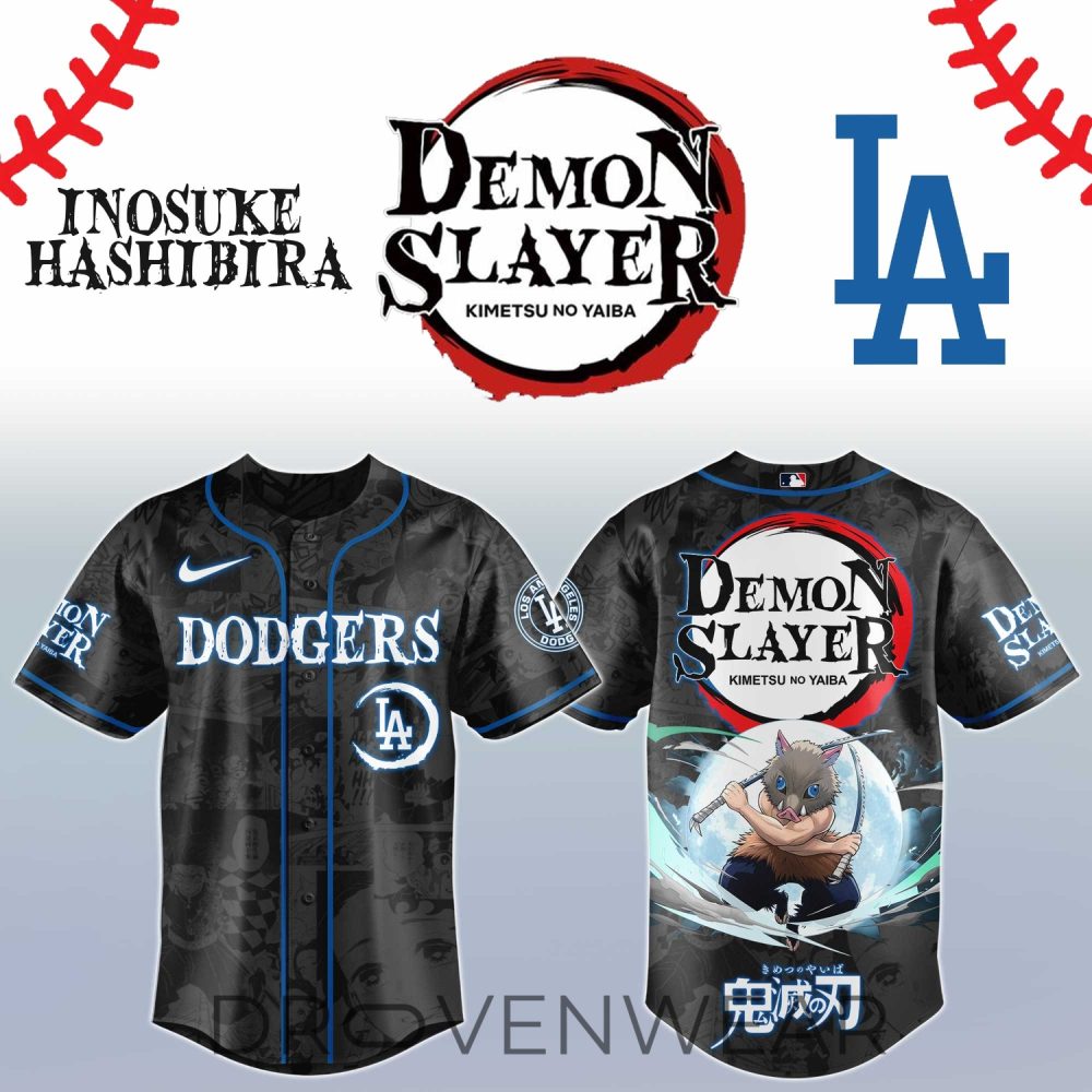Inosuke Hashibira Demon Slayer Los Angeles Anime Baseball Jersey
