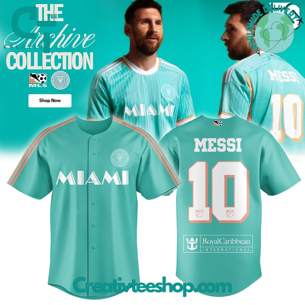 Inter Miami New 2024 Aqua Baseball Jersey
