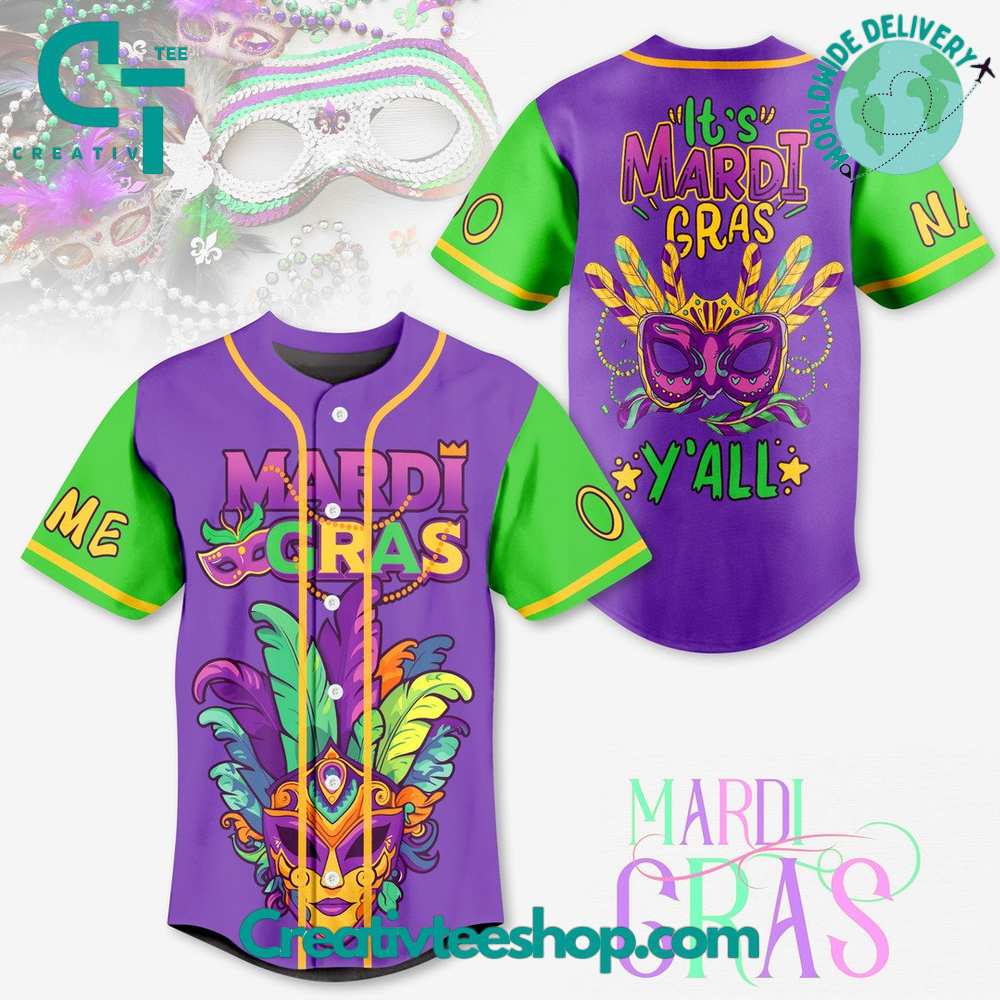 It'S Mardi Gras Y'All Baseball Jersey