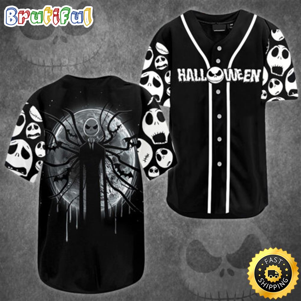 Jack Skeleton Halloween Baseball Jersey Shirt