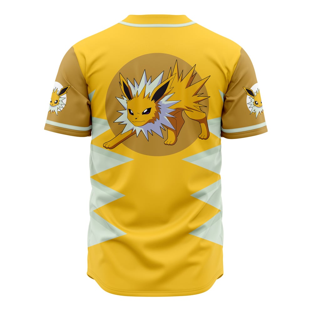 Jolteon Eeveelution Pokemon Baseball Jersey