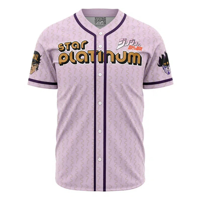 Jotaro Kujo Star Platinum Jojo’S Bizarre Adventure Baseball Jersey