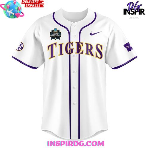 Lsu Tigers 2025 National Champions White Edition Baseball Jersey