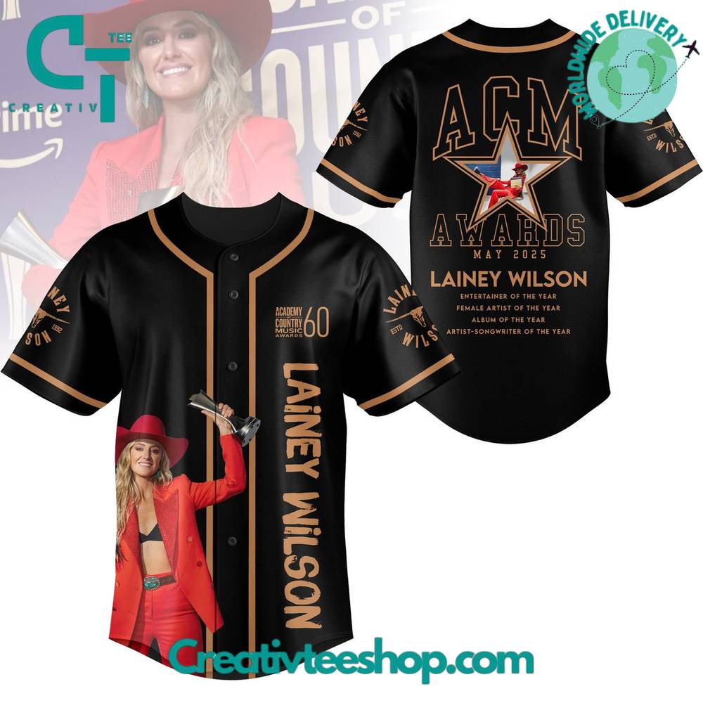 Lainey Wilson Acm Award Special Baseball Jersey