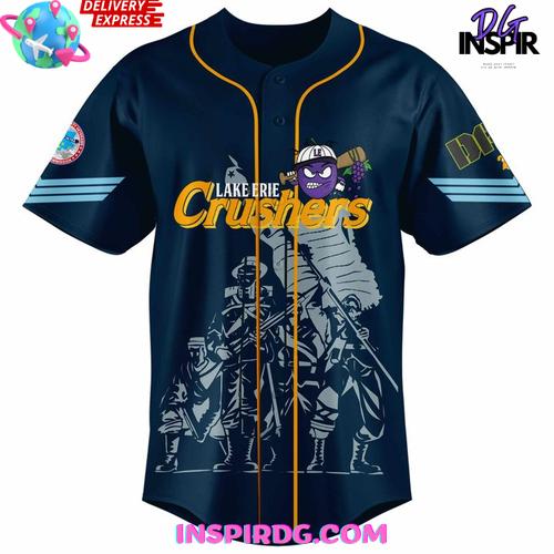 Lake Erie Crushers Military Appreciation Baseball Jersey